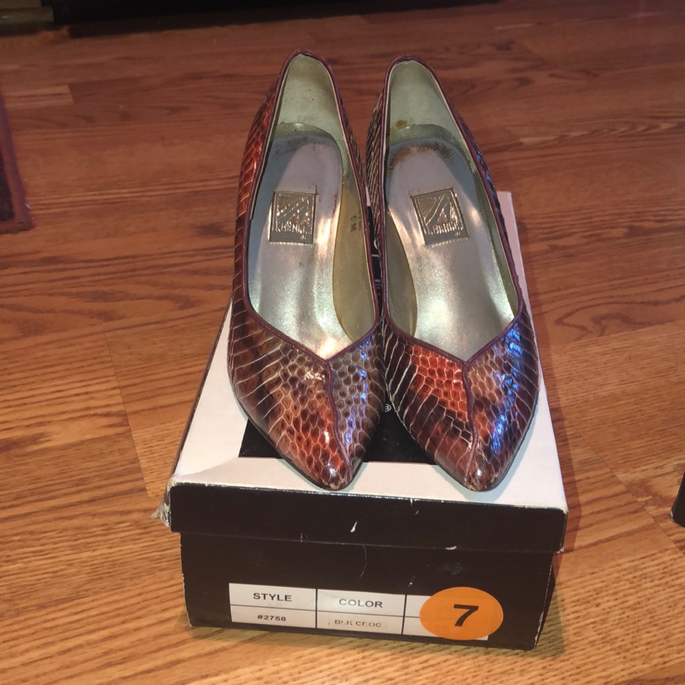 J.renee real snakeskin heels